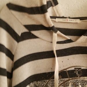 Hoodie,stripped  shirt